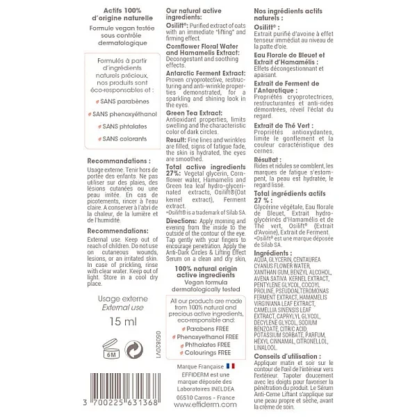Сироватка чудо-ліфтинг для контуру очей Effiderm  (Sèrum Miracle-Lift Contour des Yeux) 15 мл