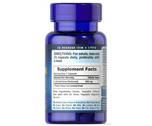 Глутатіон  Puritan's Pride (L-Glutathione) 500 мг 30 капсул