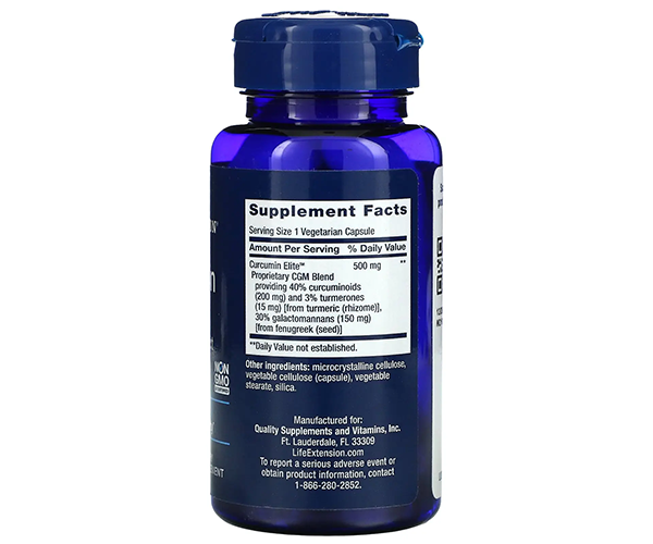 Куркумин Life Extension (Curcumin Elite Turmeric Extract) 30 капсул