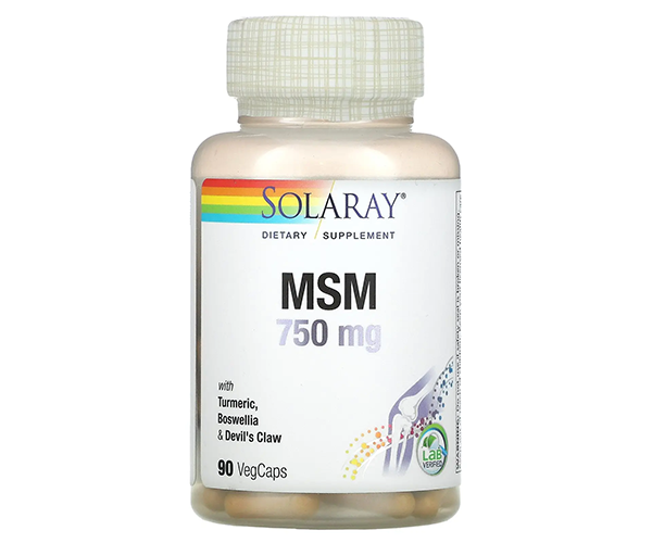 Метилсульфонилметан Solaray (Methylsulfonylmethane) 750 мг 90 капсул