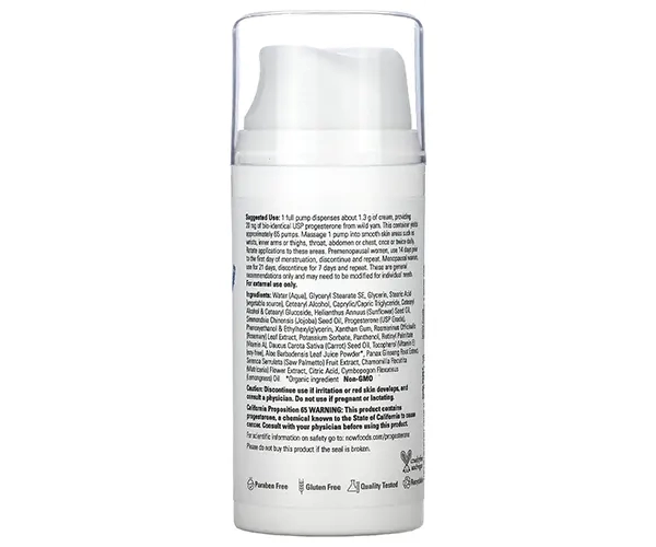 Крем с прогестероном NOW Foods (Natural Progesterone Liposomal Skin Cream) 85 г