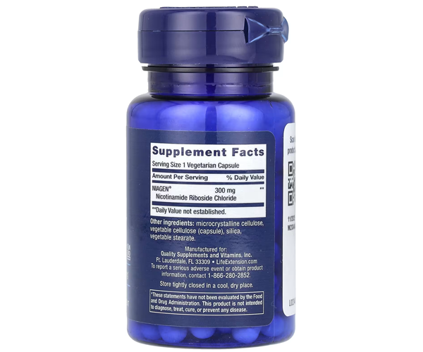 Никотинамид рибозид Life Extension (Nicotinamide Riboside) 30 капсул