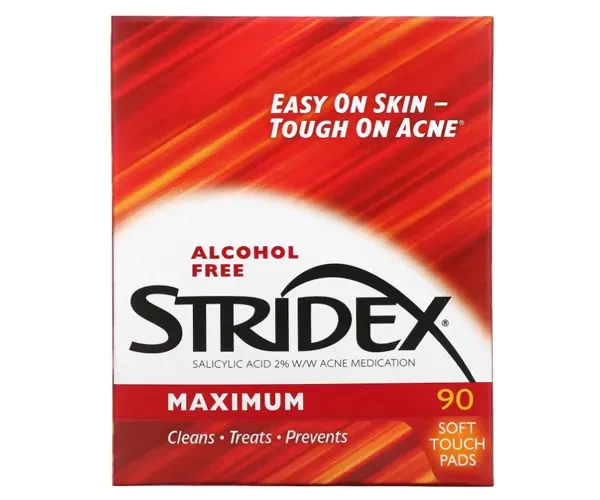Серветки від вугрів Stridex "Single-Step Acne Control Maximum" з 2% саліциловою кислотою