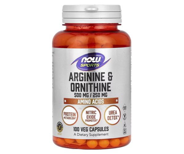 Аргинин орнитин NOW Foods (Arginine Ornithine) 500 мг/250 мг 