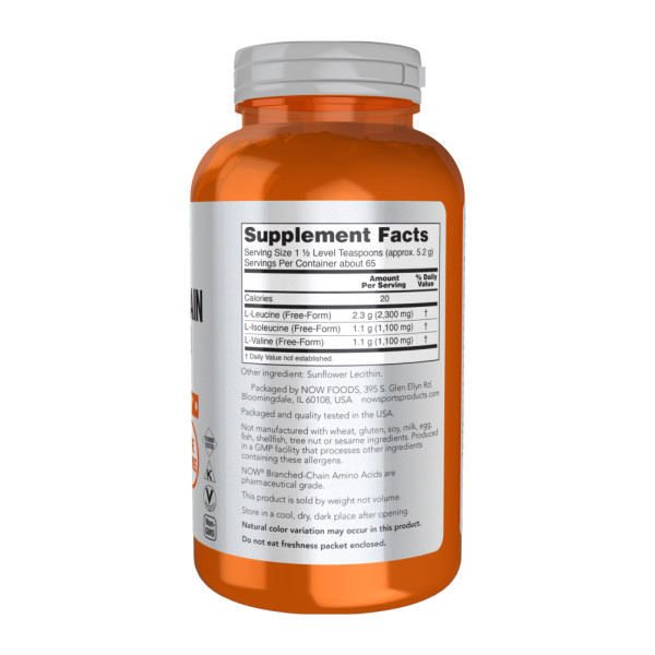 Порошок амінокислотний з розгалуженим ланцюгом Now Foods (Branched Chain Amino Acid Powder) 340 г