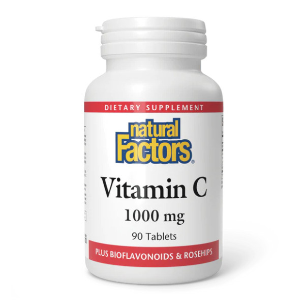 Витамин C с цитрусовыми биофлавоноидами Natural Factors (Vitamin C Plus Bioflavonoids Rosehips) 1000 мг/100 мг 90 таблеток