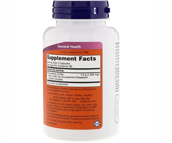 Глюкозаміну сульфат NOW Foods  (Glucosamine Sulfate) 750 мг 