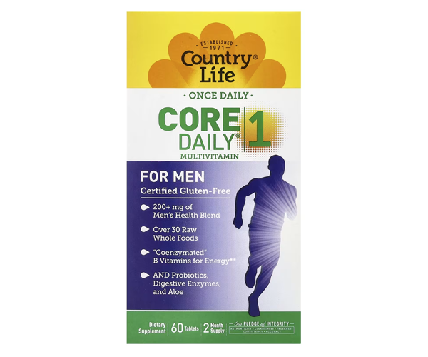 Вітаміни для чоловіків Country Life (Core Daily-1 Multivitamins for men) 60 таблеток