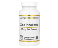 Піколінат цинку California Gold Nutrition (Zinc Picolinate) 50 мг 120 капсул
