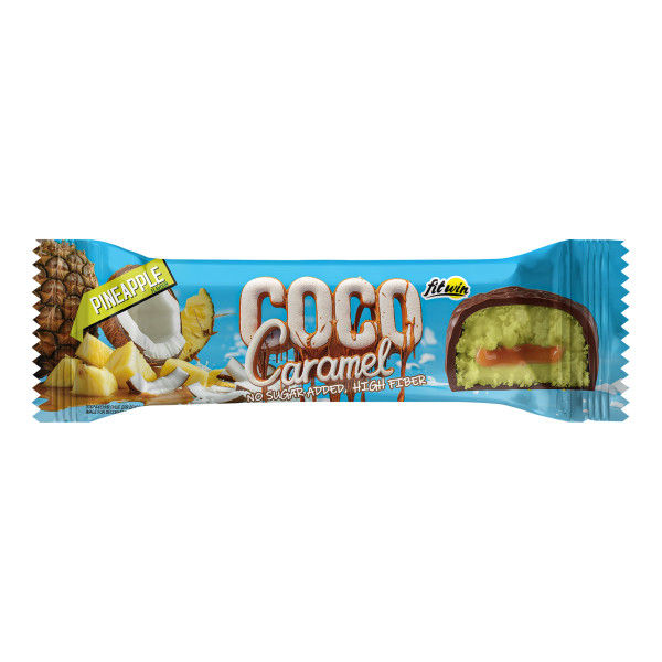 Батончики без сахара Coco Caramel FitWin 20 шт по 40 г