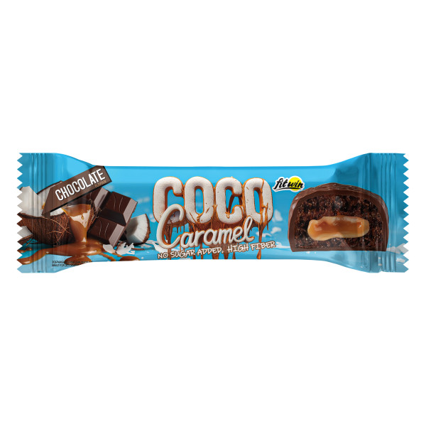 Батончики без сахара Coco Caramel FitWin 20 шт по 40 г