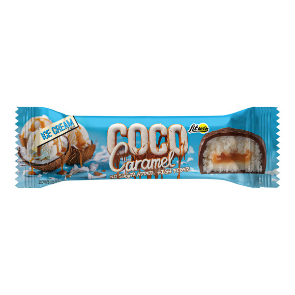 Батончики без сахара Coco Caramel FitWin 20 шт по 40 г