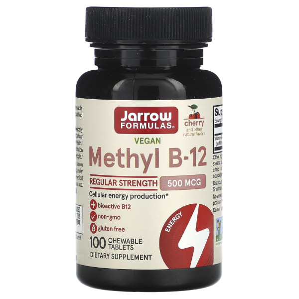 Вітамін В12 Jarrow Formulas  (Methyl B12) 500 мкг 100 жувальних таблеток зі смаком вишні