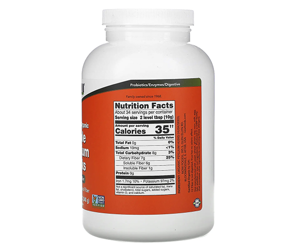 Шелуха семян подорожника NOW Foods (Whole Psyllium Husk) 340 г