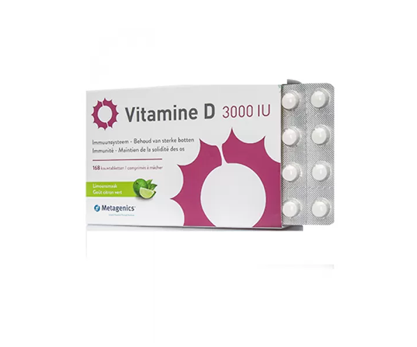 Витамин Д Metagenics (Vitamin D) 3000 МЕ 120 жевательных таблеток со вкусом лайма