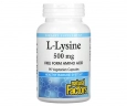 L-лизин L-Lysine Natural Factors 500 мг, 90 вегетарианских капсул 