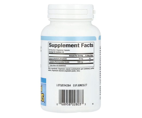 Л-Тирозин Natural Factors (L-Tyrosine) 500 мг 60 капсул