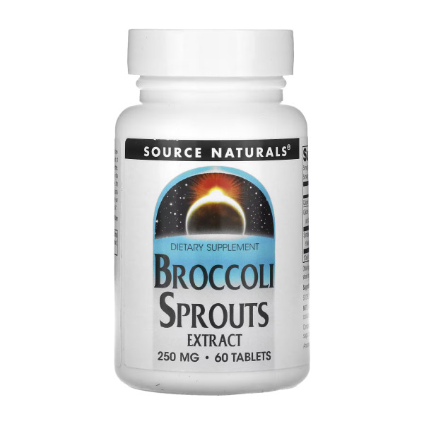 Екстракт броколі Source Naturals  (Broccoli Sprouts Extract) 250 мг 60 таблеток