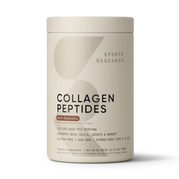 Пептиды коллагена Sports Research (Collagen Peptides) со вкусом черного шоколада 640 г
