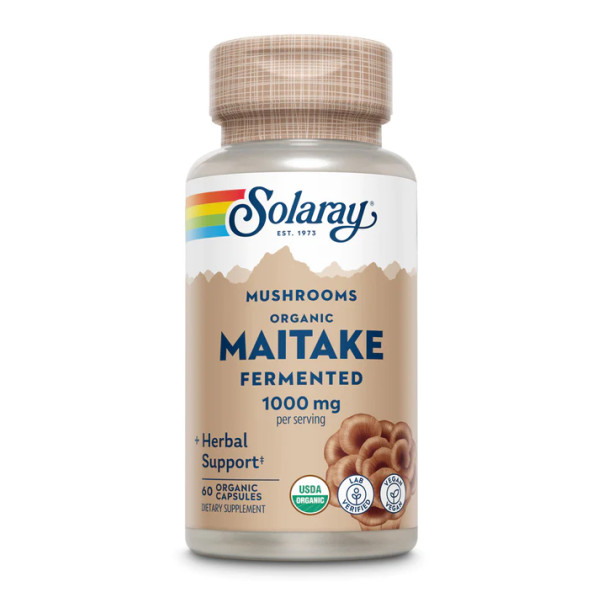 Гриби Майтаке Solaray (Fermented Maitake) 500 мг 60 капсул