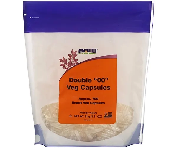 Пустые капсулы "00" NOW Foods (Double "00" Vcaps) 750 капсул
