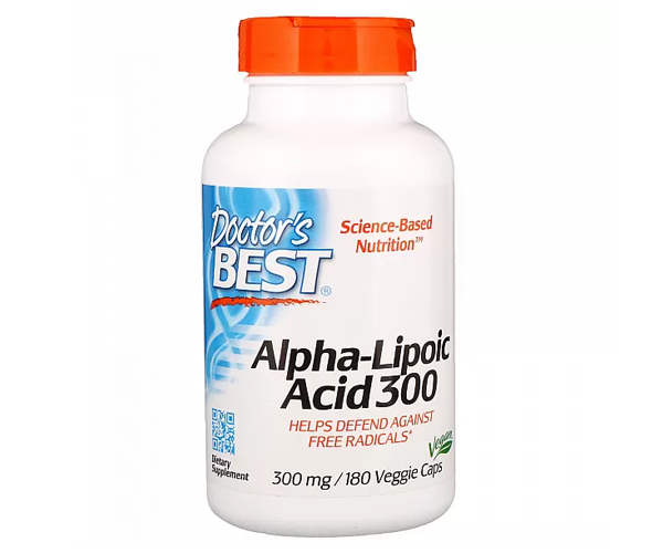 Альфа-липоевая кислота Doctor's Best (Alpha-lipoic acid) 300 мг 180 капсул