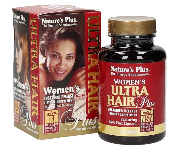 Комплекс для росту та оздоровлення волосся для жінок Natures Plus  (Ultra Hair Women's) 60 таблеток