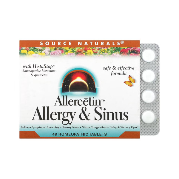 Рослинний комплекс від алергії Source Naturals (Allercetin) 48 таблеток для розсмоктування