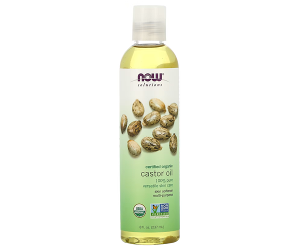 Сертифицированное органическое касторовое масло NOW Foods (Certified organic castor oil) 237 мл