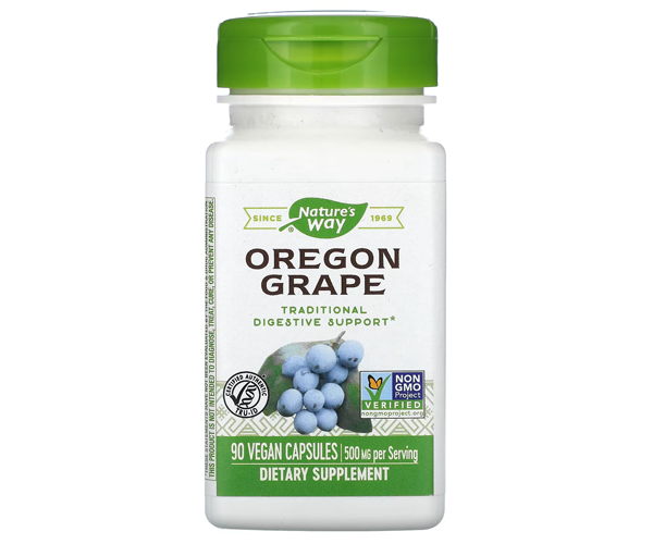 Корінь орегонського винограду Nature's Way  (Oregon Grape) 500 мг 90 капсул