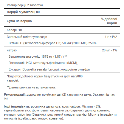 Хондропротектор Puritan's Pride Triple Strength Glucosamine & Chondroitin with Vitamin D3, 160 таблеток