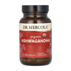 Органічна ашвагандха Dr. Mercola (Organic Ashwagandha) 60 капсул