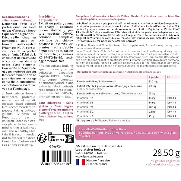 Меножин Sante Naturelle (Menogyne) 60 капсул