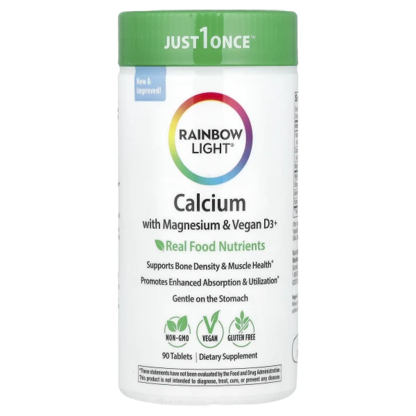 Кальций и магний с витамином D3 Rainbow Light (Calcium with Magnesium&Vitamin D3) 500 мг/250 мг/500 МЕ