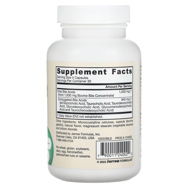 Бычья желчь Jarrow Formulas (Bile acid factors) 120 капсул