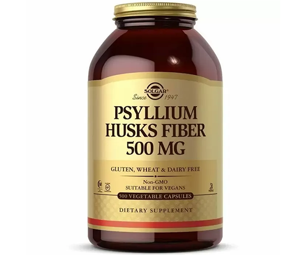 Псиллиум шелуха семян подорожника Solgar (Psyllium Husks Fiber) 500 мг