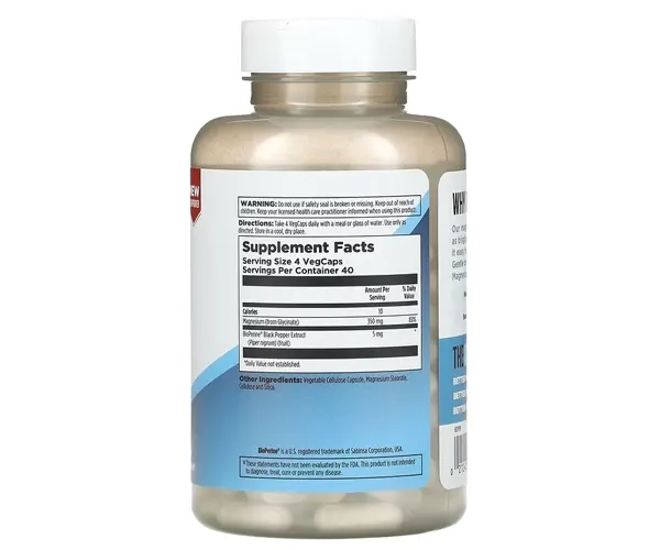 Магний глицинат KAL (Magnesium Glycinate) 350 мг 160 капсул