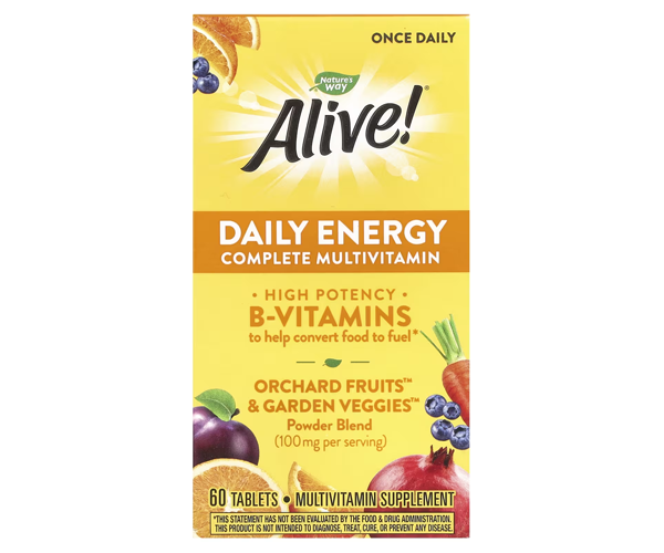 Мультивитамины Nature's Way (Alive! Daily Energy) 60 таблеток
