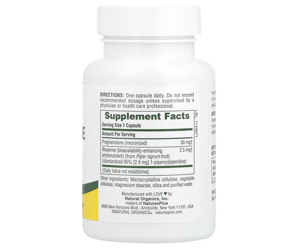 Ультра прегненолон Natures Plus (Ultra Pregnenolone) 50 мг 60 капсул