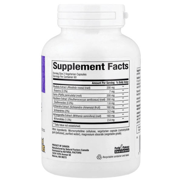 Підтримка надниркових залоз для жінок Natural Factors  (WomenSense AdrenaSense)