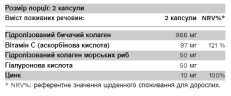 Колаген з гіалуроновою кислотою, вітаміном С та цинком Pure Gold CollaGold 120 капсул