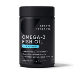 Омега-3 Риб'ячий Жир Аляска Мінтай 1250мг Sport Research (Omega-3 Fish Oil Alaska Pollock 1250mg)