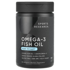 Омега-3 Рыбий Жир Аляска Минтай 1250мг Sport Research (Omega-3 Fish Oil Alaska Pollock 1250mg)