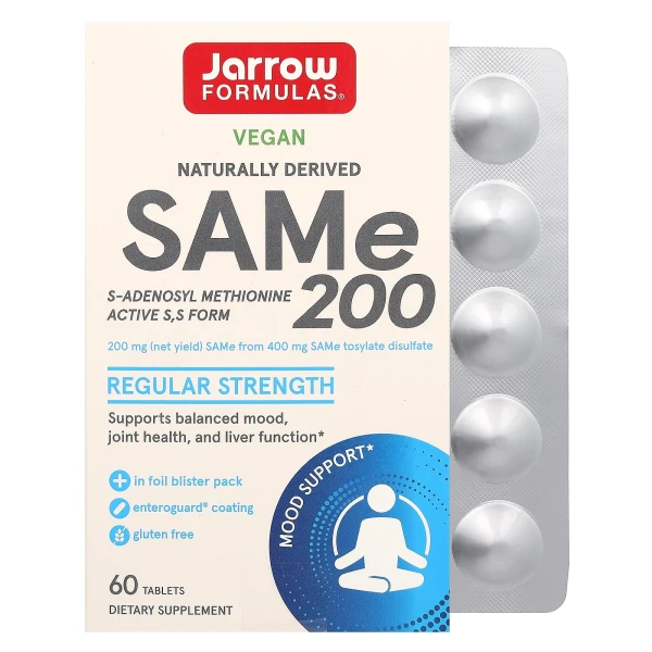 S-Аденозилметіонін 200 Jarrow Formulas  (SAM-e 200) 200 мг 