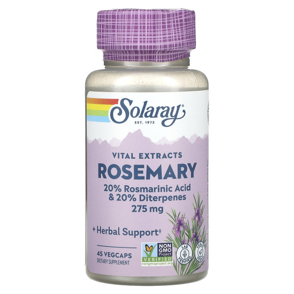 Розмарин Solaray, Vital Extracts 45 капсул 