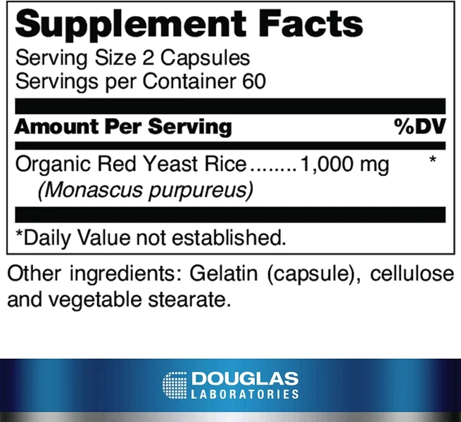 Ферментированный красный дрожжевой рис Douglas Laboratories (Beni-Koji RYR) 500 мг 120 капсул