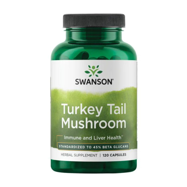 Трутовик різнокольоровий Swanson  (Turkey Tail Mushroom) 120 капсул