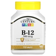 Вітамін B12 21st Century (Vitamin B12) 500 мкг 110 таблеток