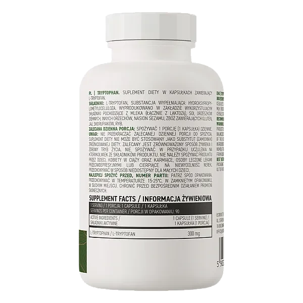 Триптофан Ostrovit (L-Tryptophan) 300 мг 90 капсул