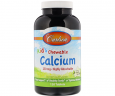 Жевательный кальций для детей Carlson Labs (Kid's Chewable Calcium) 250 мг cо вкусом ванили